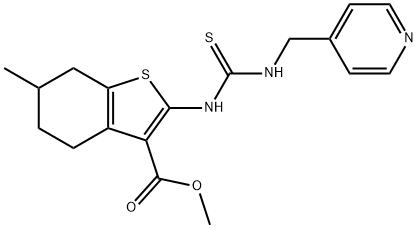 methyl 6-methyl-2-(3-(pyridin-4-ylmethyl)thioureido)-4,5,6,7-tetrahydrobenzo[b]thiophene-3-carboxylate Structure