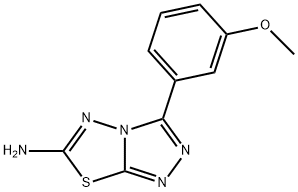 3-(3-甲氧基苯基)-[1,2,4]三唑并[3,4-B][1,3,4]噻二唑-6-胺 结构式