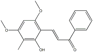 1-(2-Hydroxy-4,6-dimethoxy-3-methyl-phenyl)-3-phenyl-propenone,58969-62-3,结构式