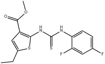 methyl 2-(3-(2,4-difluorophenyl)thioureido)-5-ethylthiophene-3-carboxylate Structure