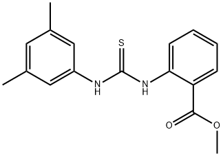 methyl 2-(3-(3,5-dimethylphenyl)thioureido)benzoate 化学構造式