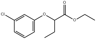 ethyl 2-(3-chlorophenoxy)butanoate 化学構造式