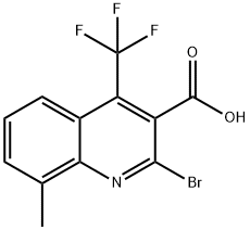 2-Bromo-8-methyl-4-(trifluoromethyl)quinoline-3-carboxylic acid Structure