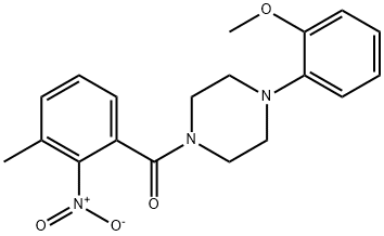 [4-(2-methoxyphenyl)piperazin-1-yl](3-methyl-2-nitrophenyl)methanone,600128-37-8,结构式