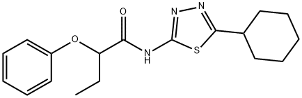 N-(5-cyclohexyl-1,3,4-thiadiazol-2-yl)-2-phenoxybutanamide Struktur