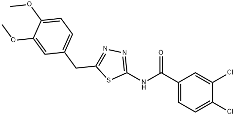600163-19-7 3,4-dichloro-N-[5-(3,4-dimethoxybenzyl)-1,3,4-thiadiazol-2-yl]benzamide