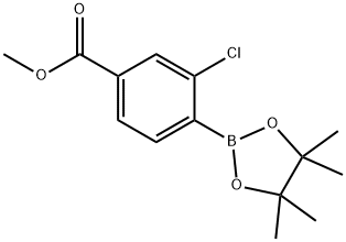 2-氯-4-甲酯基苯硼酸频呢醇酯, 603122-78-7, 结构式