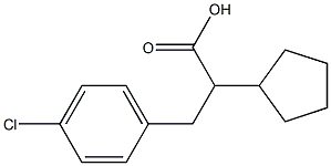 3-(4-chlorophenyl)-2-cyclopentylpropanoic acid Struktur
