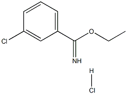 Benzenecarboximidic acid, 3-chloro-, ethyl ester, hydrochloride
 Structure
