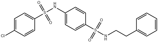 4-chloro-N-(4-(N-phenethylsulfamoyl)phenyl)benzenesulfonamide,606922-74-1,结构式