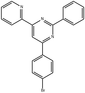 4-(4-bromophenyl)-2-phenyl-6-(2-pyridinyl)Pyrimidine 化学構造式