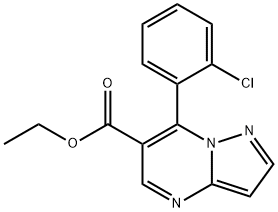 Ethyl 7-(2-chlorophenyl)pyrazolo[1,5-a]pyrimidine-6-carboxylate Structure