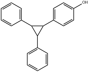 4-(2,3-Diphenylcyclopropyl)phenol 化学構造式
