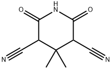 4,4-DIMETHYL-2,6-DIOXOPIPERIDINE-3,5-DICARBONITRILE 结构式