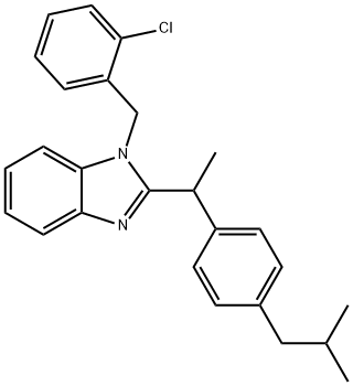 1-(2-chlorobenzyl)-2-{1-[4-(2-methylpropyl)phenyl]ethyl}-1H-benzimidazole|1-(2-chlorobenzyl)-2-{1-[4-(2-methylpropyl)phenyl]ethyl}-1H-benzimidazole