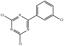 2,4-二氯-6-(3-氯苯基)-1,3,5-三嗪 结构式
