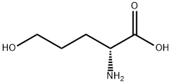 (R)-5-hydroxy-2-aminovaleric acid 化学構造式