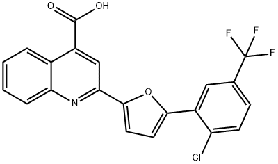 2-{5-[2-chloro-5-(trifluoromethyl)phenyl]furan-2-yl}quinoline-4-carboxylic acid|