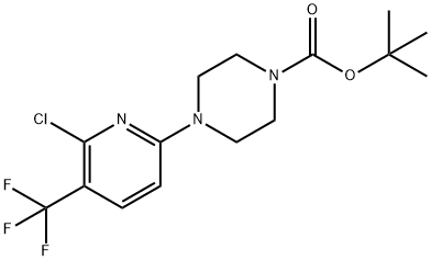 tert-Butyl 4-(6-chloro-5-(trifluoromethyl)pyridin-2-yl)piperazine-1-carboxylate 结构式