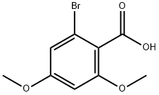 2-Bromo-4,6-dimethoxybenzoic acid 化学構造式