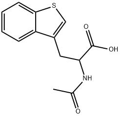 2-acetamido-3-(benzo[b]thiophen-3-yl)propanoic acid Struktur