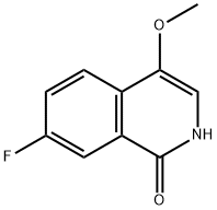 7-fluoro-4-methoxyisoquinolin-1(2H)-one 化学構造式