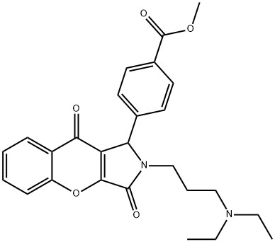 methyl 4-{2-[3-(diethylamino)propyl]-3,9-dioxo-1,2,3,9-tetrahydrochromeno[2,3-c]pyrrol-1-yl}benzoate Structure
