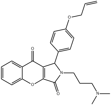 1-[4-(allyloxy)phenyl]-2-[3-(dimethylamino)propyl]-1,2-dihydrochromeno[2,3-c]pyrrole-3,9-dione Structure