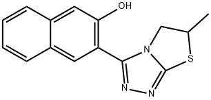 3-(6-methyl-5,6-dihydro[1,3]thiazolo[2,3-c][1,2,4]triazol-3-yl)-2-naphthol 结构式