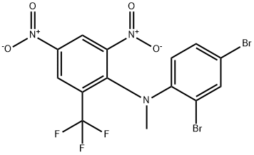 N-(2,4-dibromophenyl)-N-methyl-2,4-dinitro-6-(trifluoromethyl)aniline 化学構造式