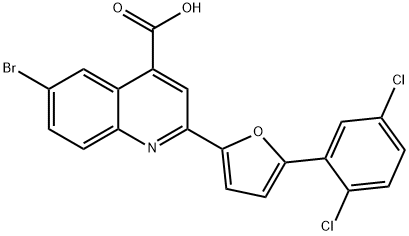 6-bromo-2-[5-(2,5-dichlorophenyl)furan-2-yl]quinoline-4-carboxylic acid Structure