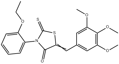 (5Z)-3-(2-ethoxyphenyl)-2-thioxo-5-(3,4,5-trimethoxybenzylidene)-1,3-thiazolidin-4-one Structure