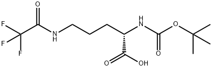 N2-[(1,1-Dimethylethoxy)carbonyl]-N5-(2,2,2-trifluoroacetyl)-L-ornithine Struktur