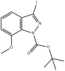 tert-Butyl 3-iodo-7-methoxy-1H-indazole-1-carboxylate,639084-05-2,结构式