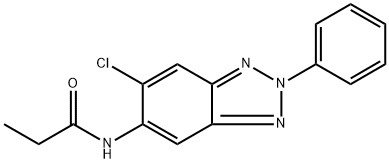 N-(6-chloro-2-phenyl-2H-benzotriazol-5-yl)propanamide,642429-47-8,结构式