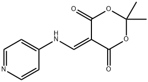 2,2-dimethyl-5-((pyridin-4-ylamino)methylene)-1,3-dioxane-4,6-dione Struktur