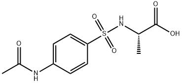 (S)-2-(4-acetamidophenylsulfonamido)propanoic acid Structure