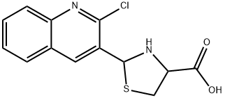 2-(2-chloroquinolin-3-yl)thiazolidine-4-carboxylic acid Struktur