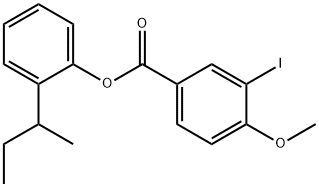 2-(butan-2-yl)phenyl 3-iodo-4-methoxybenzoate Structure