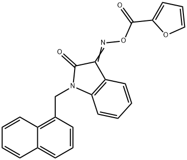 (Z)-3-(((furan-2-carbonyl)oxy)imino)-1-(naphthalen-1-ylmethyl)indolin-2-one Structure