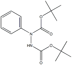 di-tert-butyl 1-phenylhydrazine-1,2-dicarboxylate Struktur