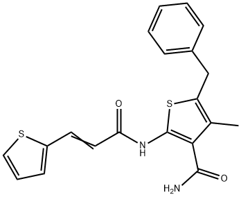 658070-18-9 5-benzyl-4-methyl-2-{[3-(2-thienyl)acryloyl]amino}-3-thiophenecarboxamide