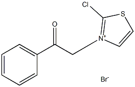 2-Chloro-3-(2-oxo-2-phenylethyl)thiazol-3-ium bromide Structure