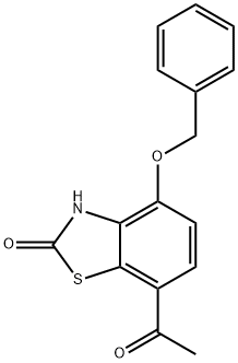 7-acetyl-4-(benzyloxy)-1,3-benzothiazol-2(3H)-one 结构式