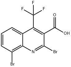 2,8-Dibromo-4-(trifluoromethyl)quinoline-3-carboxylic acid Structure