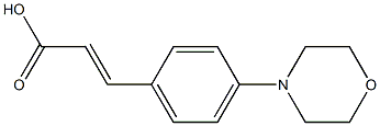 2-Propenoic acid, 3-[4-(4-morpholinyl)phenyl]-
 Struktur