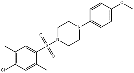 4-{4-[(4-chloro-2,5-dimethylphenyl)sulfonyl]-1-piperazinyl}phenyl methyl ether Structure