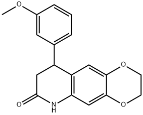 9-(3-methoxyphenyl)-2,3,8,9-tetrahydro[1,4]dioxino[2,3-g]quinolin-7(6H)-one Struktur