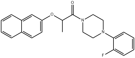 1-[4-(2-fluorophenyl)piperazin-1-yl]-2-(naphthalen-2-yloxy)propan-1-one Structure