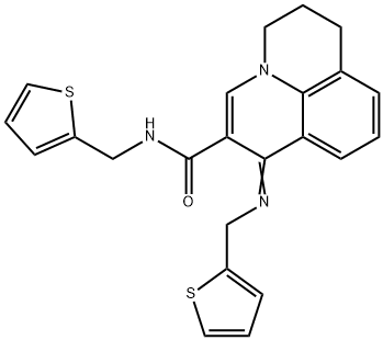 (Z)-N-(thiophen-2-ylmethyl)-1-((thiophen-2-ylmethyl)imino)-1,5,6,7-tetrahydropyrido[3,2,1-ij]quinoline-2-carboxamide|